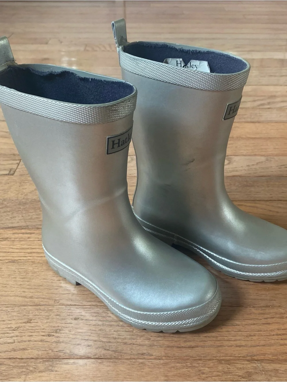 Hatley Metallic Silver Kids' Rain Boots